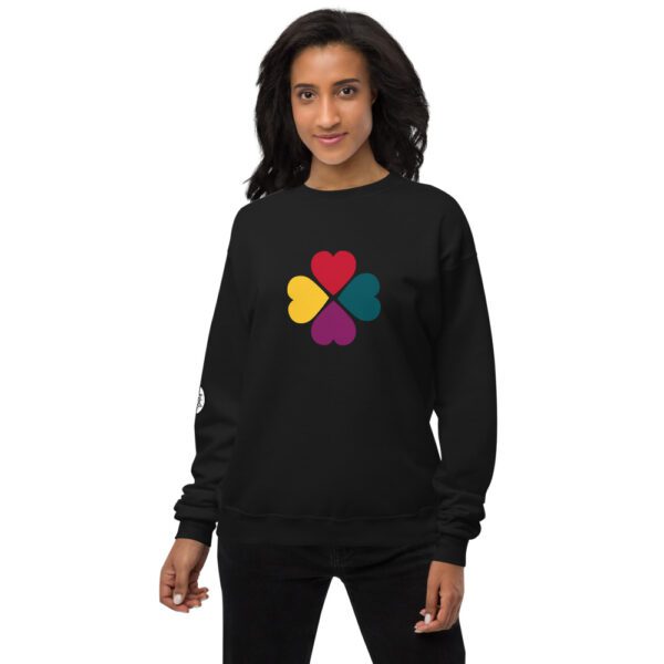 End Racism Black Unisex fleece sweatshirt - Image 2