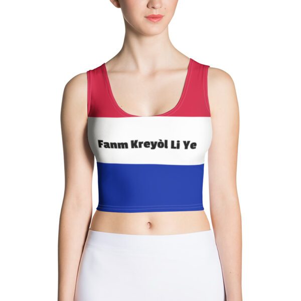 Fanm Kreyòl Li Ye Crop Top - Image 2