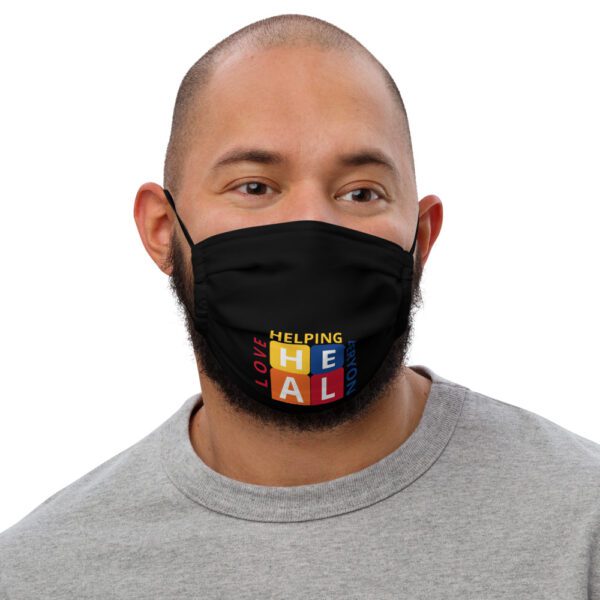 Heal Squares Premium face mask (Black) - Image 4