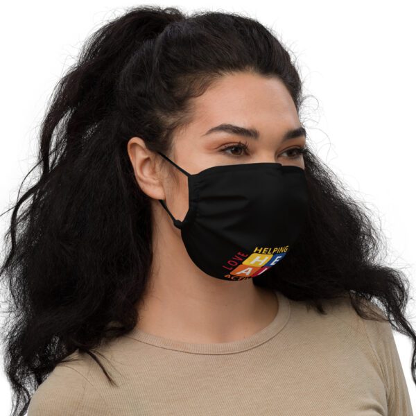 Heal Squares Premium face mask (Black) - Image 2