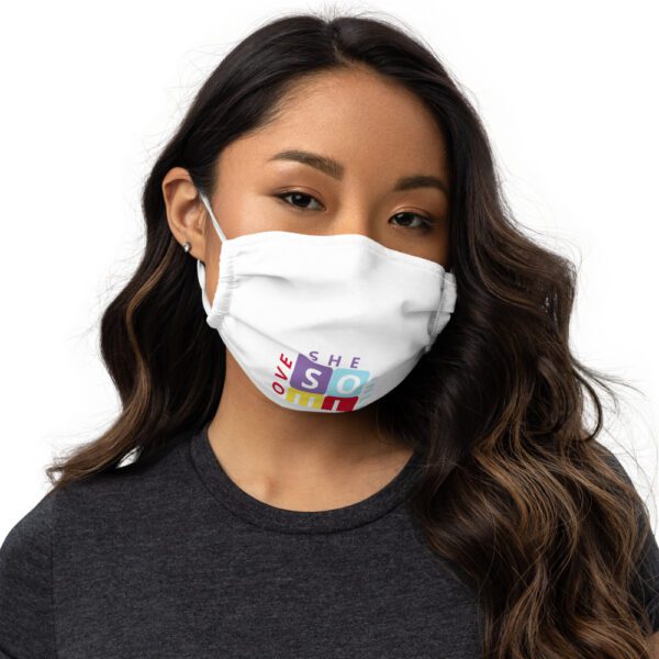 Soul Squares Premium face mask (White) - Image 4