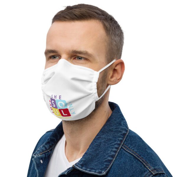 Soul Squares Premium face mask (White) - Image 2