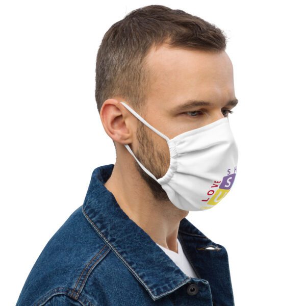Soul Squares Premium face mask (White) - Image 3