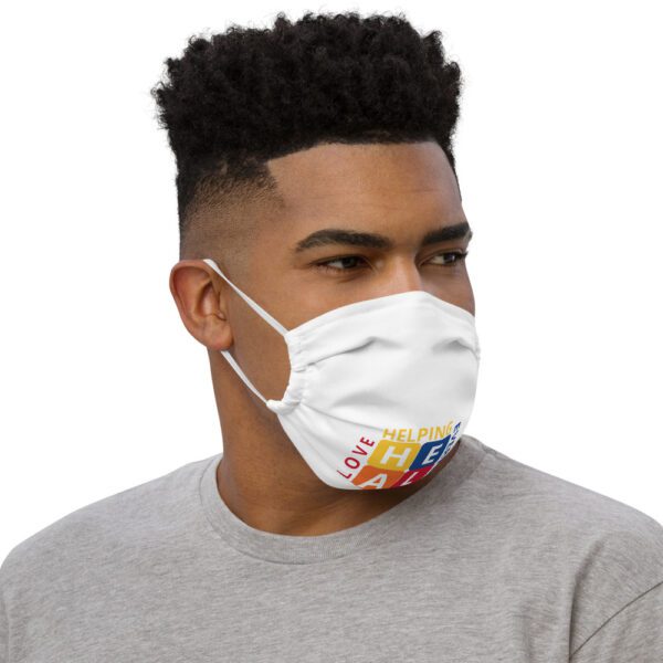 Heal Squares Premium face mask (White) - Image 2