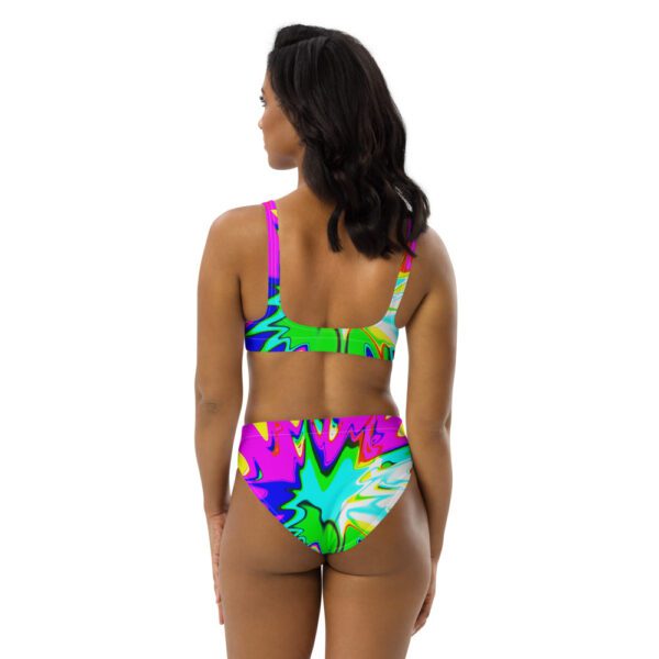 Electric Tie Dye Recycled high-waisted bikini - Image 4