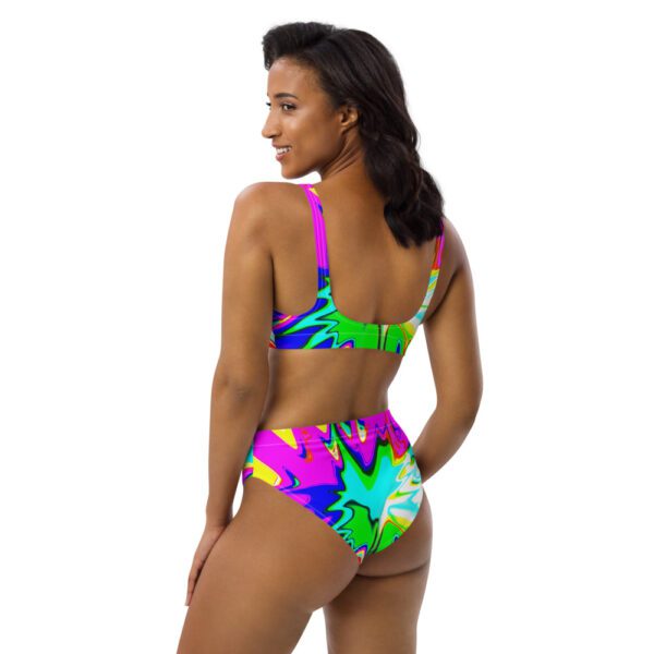 Electric Tie Dye Recycled high-waisted bikini - Image 6