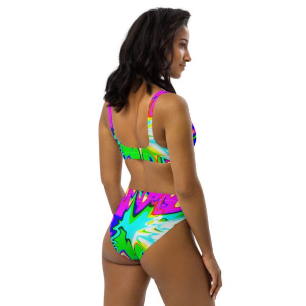 Electric Tie Dye Recycled high-waisted bikini - Image 5