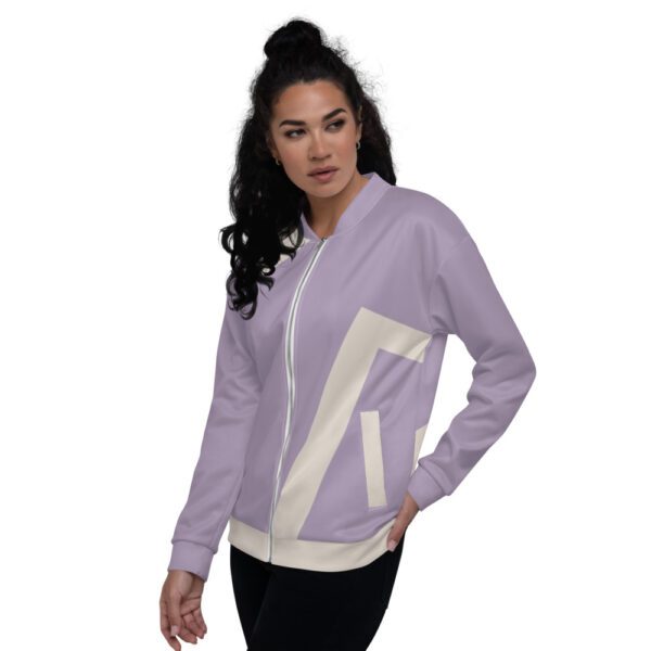 Lavender Unisex Bomber Jacket - Image 4