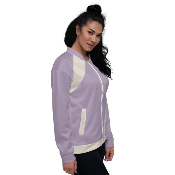 Lavender Unisex Bomber Jacket - Image 3