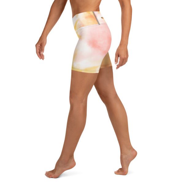 Love Is Happiness Yoga Shorts - Image 2