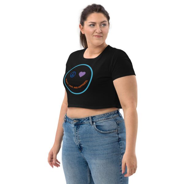 Smiley Face Organic Crop Top - Image 4