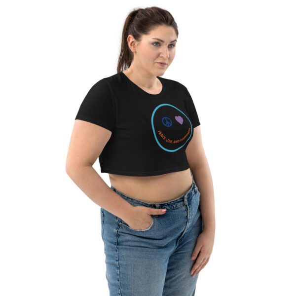 Smiley Face Organic Crop Top - Image 3
