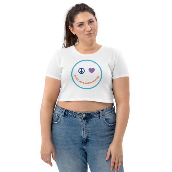 Smiley Face Organic Crop Top