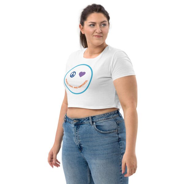 Smiley Face Organic Crop Top - Image 6