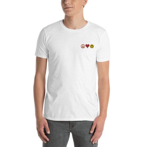 Peace, Love & Happiness Short-Sleeve Unisex T-Shirt - Image 6