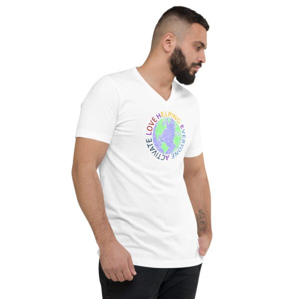 Heal The World Unisex Short Sleeve V-Neck T-Shirt - Image 2