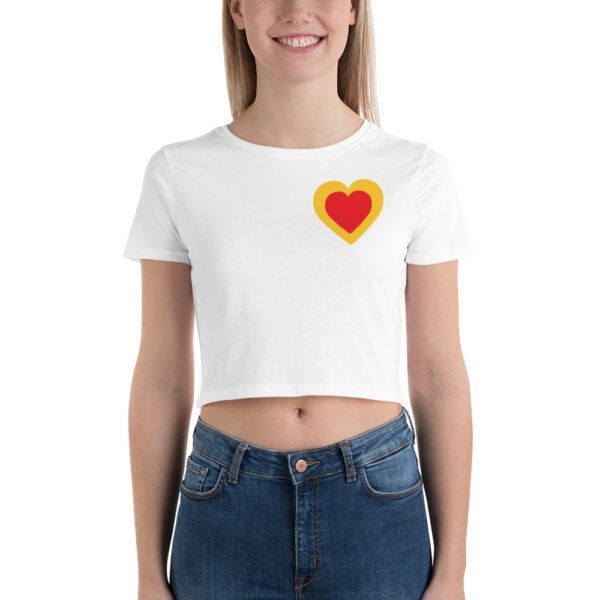 Happy Heart Women’s Crop Tee - Image 3