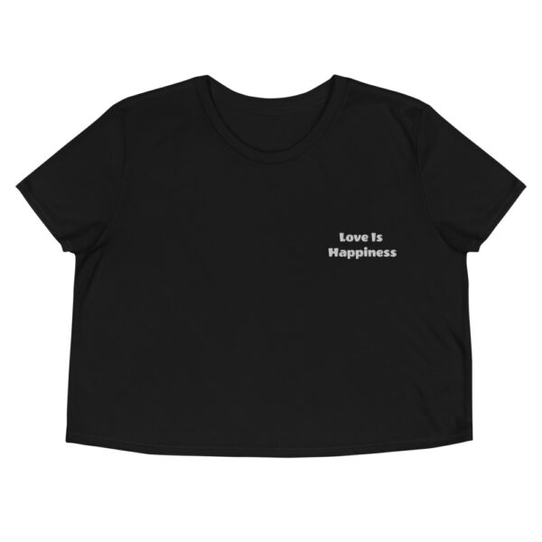 Love Is Happiness Crop Tee (White)
