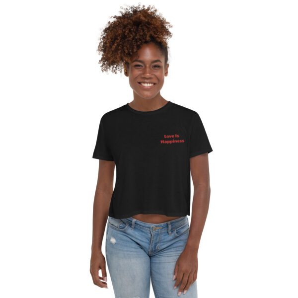 Love Is Happiness Crop Tee (Red)