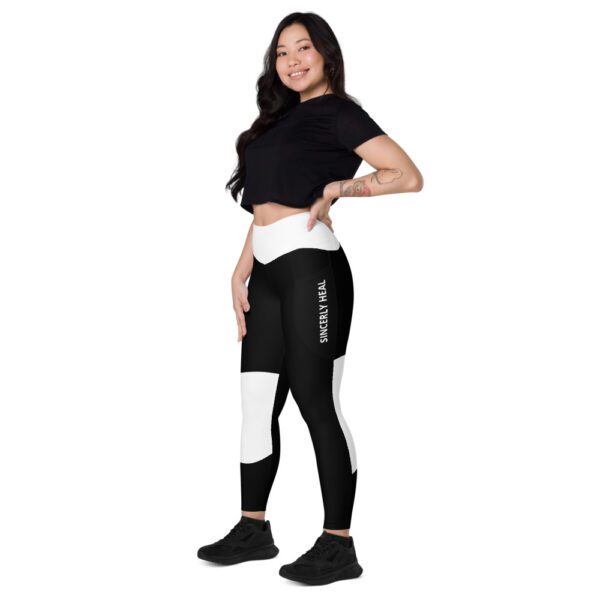 Sincerely Heal Black and White Leggings with Pockets - Image 6