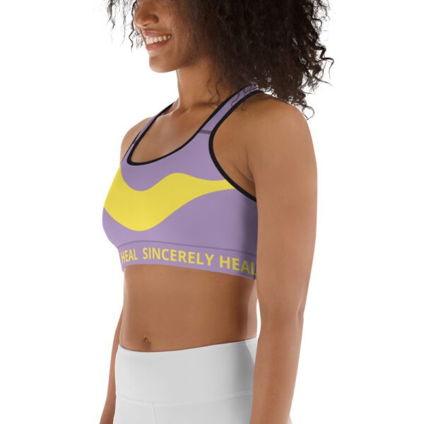 Sincerely Heal Purple and Yellow Sports bra - Image 2