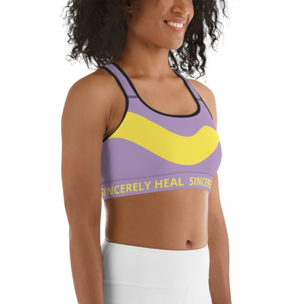 Sincerely Heal Purple and Yellow Sports bra - Image 3
