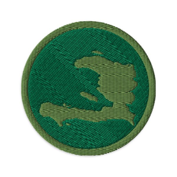 Island of Haiti Embroidered Patch Green