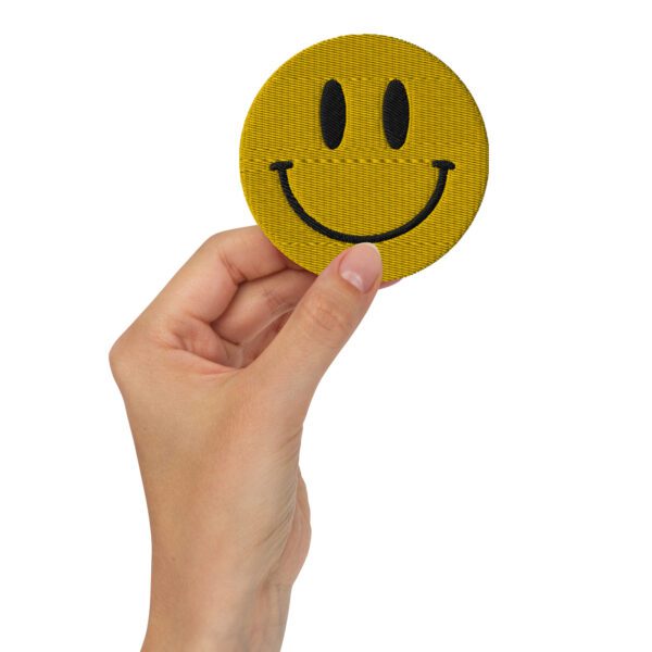 Happy Face Embroidered Patch
