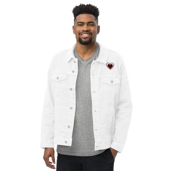 Unisex He Only Understands Love Denim Jacket - Image 6